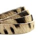 Flat Nature leather with hair 10mm Beige-black